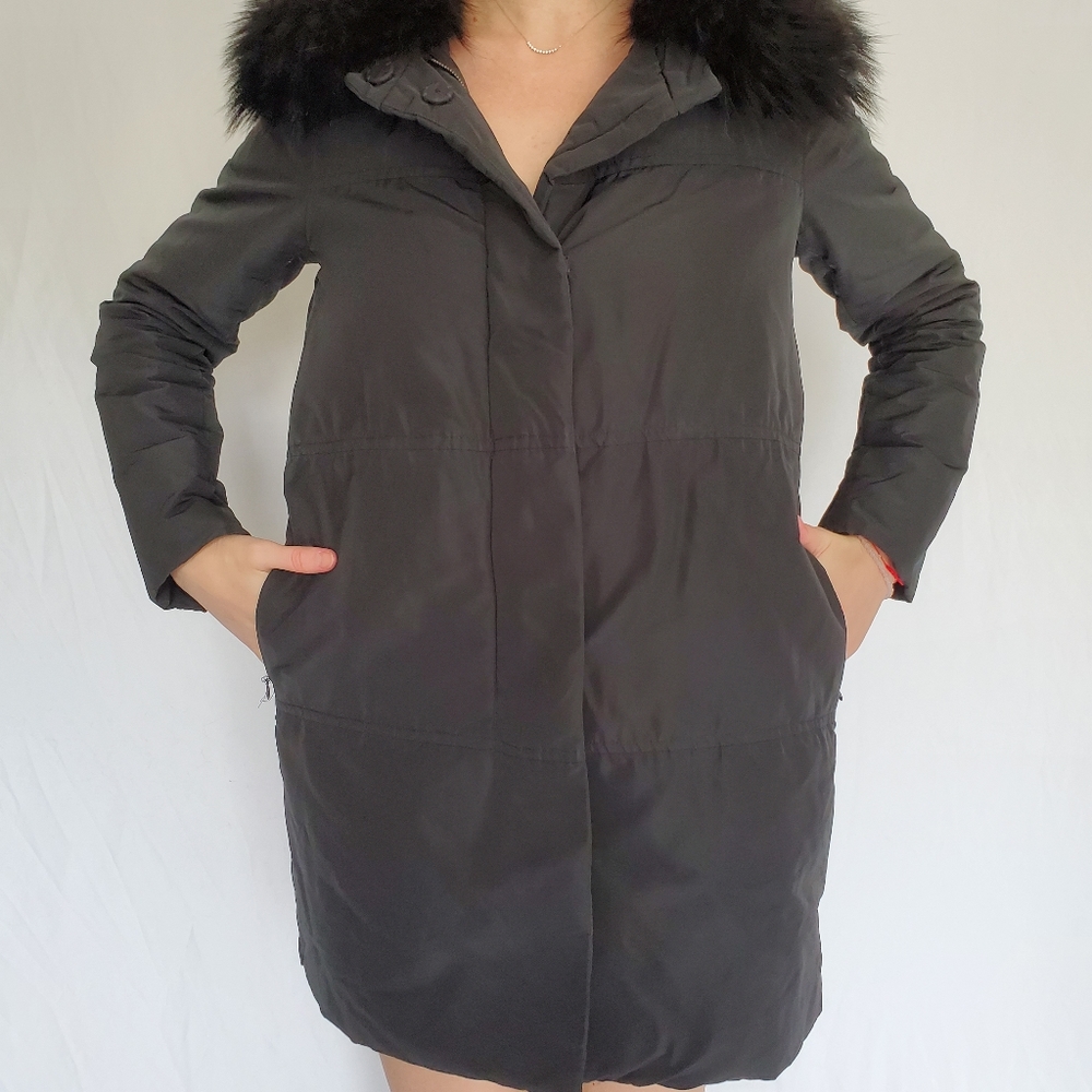 Moncler Winter Coat with Fur Collar